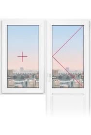 Балконный блок Rehau Delight Decor 1440x2200 - фото - 1